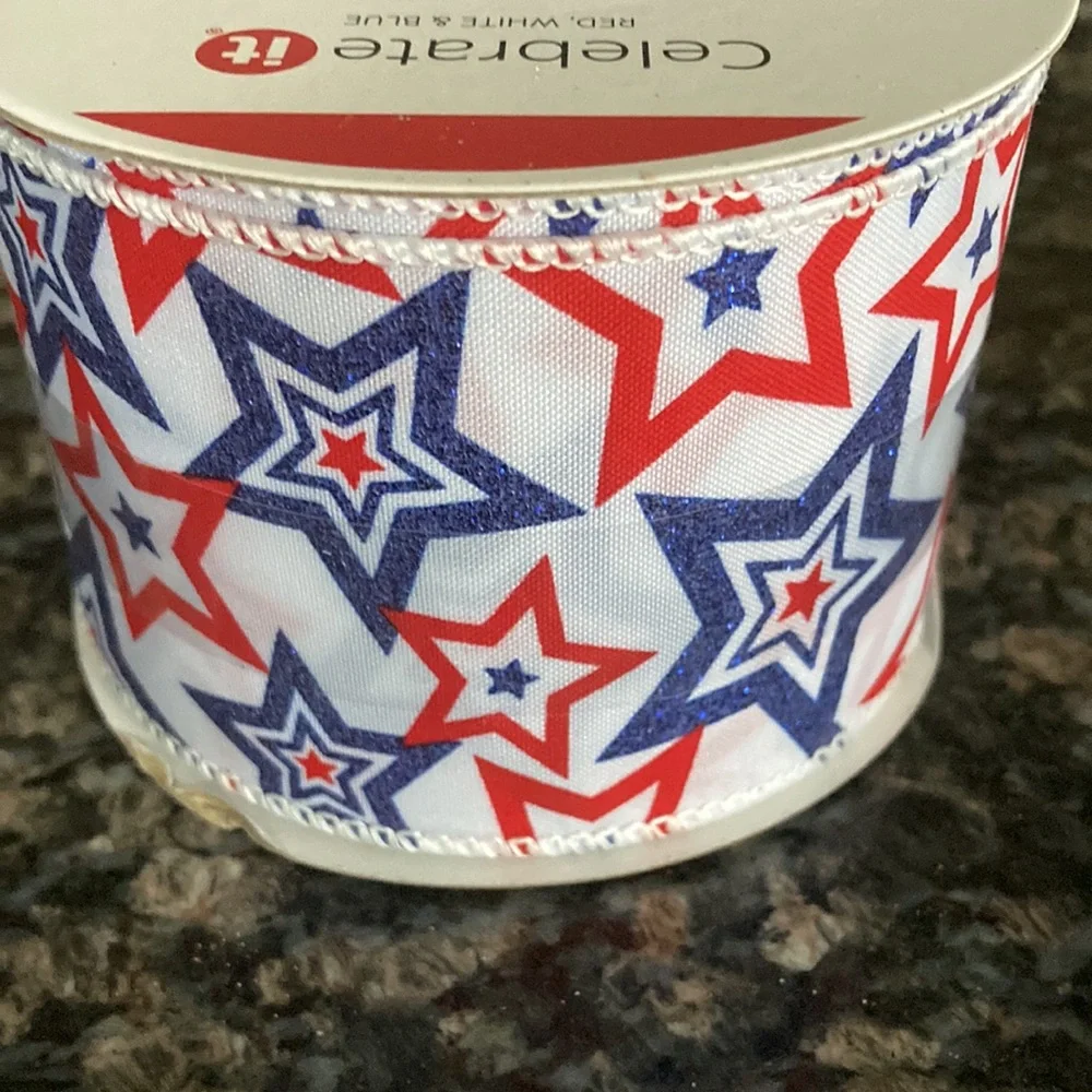 CELEBRATE IT WIRED RIBBON LITCOF 3 NWT